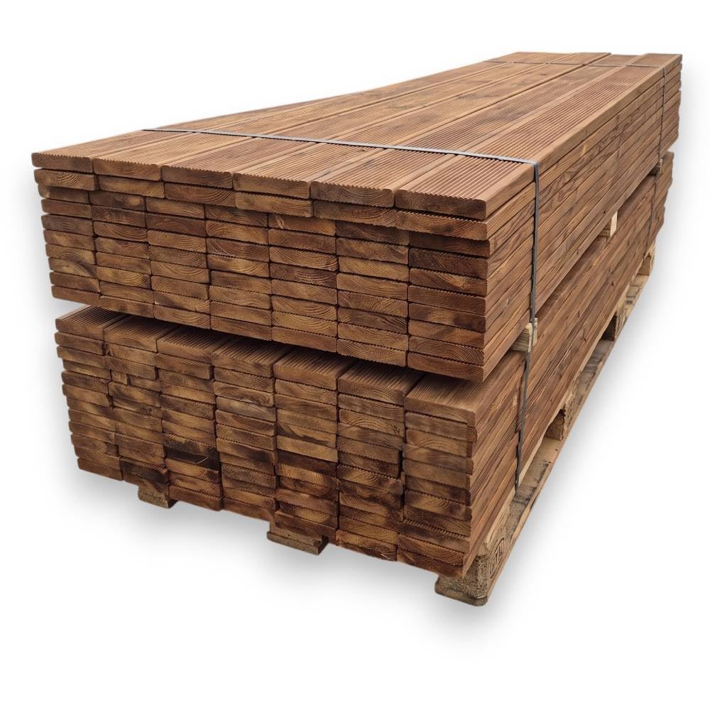 Sunwood Plataforma suelo de madera exterior marrón 200 cm - 20,30 m²