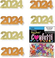 Vista 25 de Confetti Year 2024 Negro, Azul Royal Combo - 2 bolsas de media onza (1 oz)