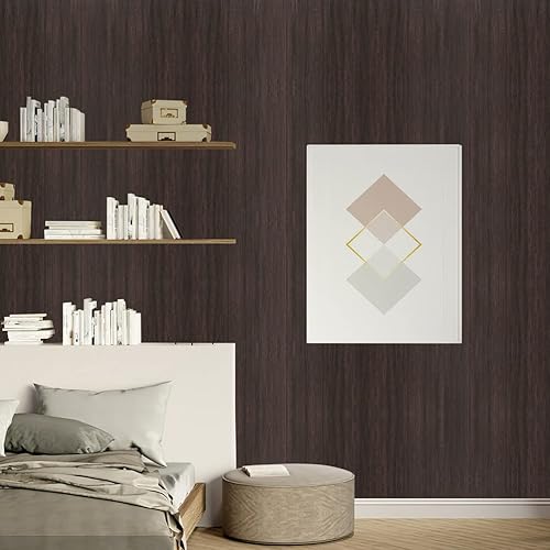 Miniatura 3 de Arthome - Papel de contacto de madera autoadhesivo de nogal marrón, película de vinilo decorativa para encimera, armarios, estantes, cajones,