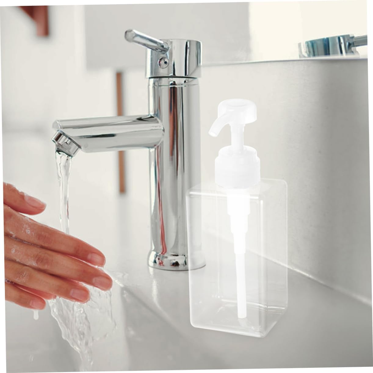 WOONEKY Sturdy Lotion Bottle Pump Dispenser Multi-use Bathroom Soap Dispenser for Home