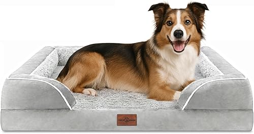 Miniatura 128 de Comfort Expression - Cama ortopédica perros pequeños, 20 x 14 pulgadas, impermeable, espuma soporte cartón de huevo, cojines extraíbles, sofá con