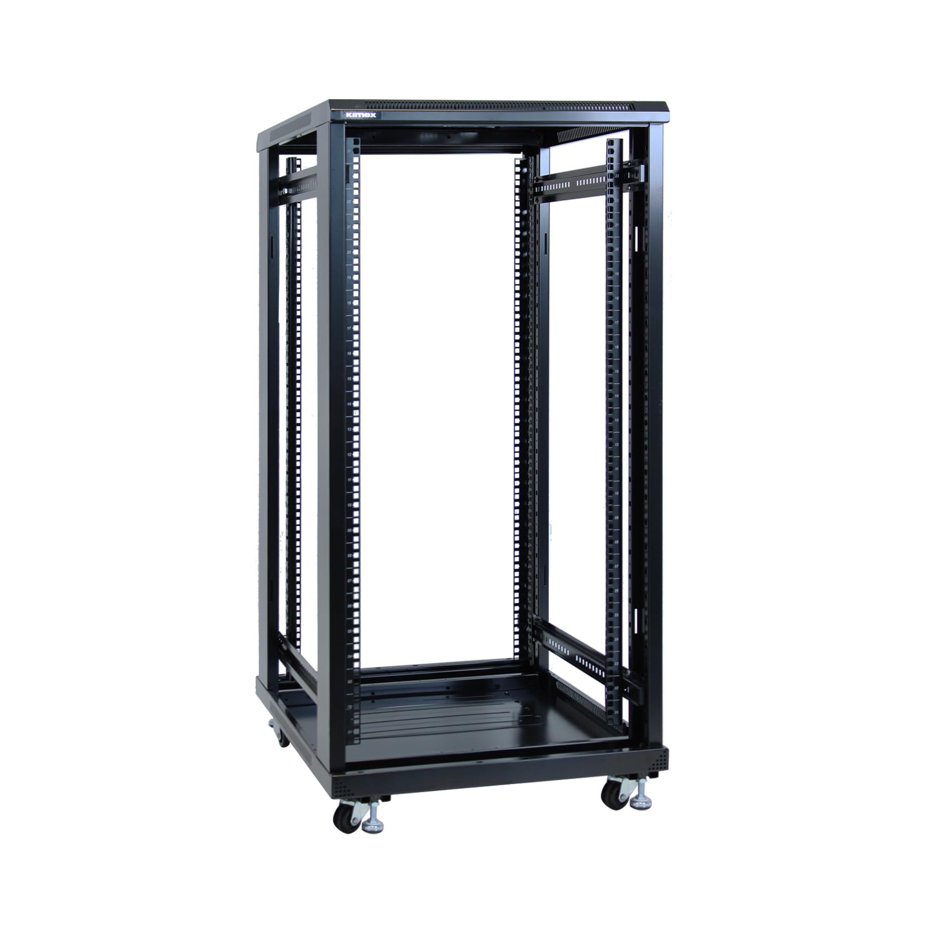 KIMEX - Baie de Brassage 19" 20U 600x800mm (Largeur x Profondeur) - Rack Serveur Informatique au Sol - Armoire Réseau 19 Pouces - Charge Max 800 kg - Cadre Ouvert - Ref 112-6820K2