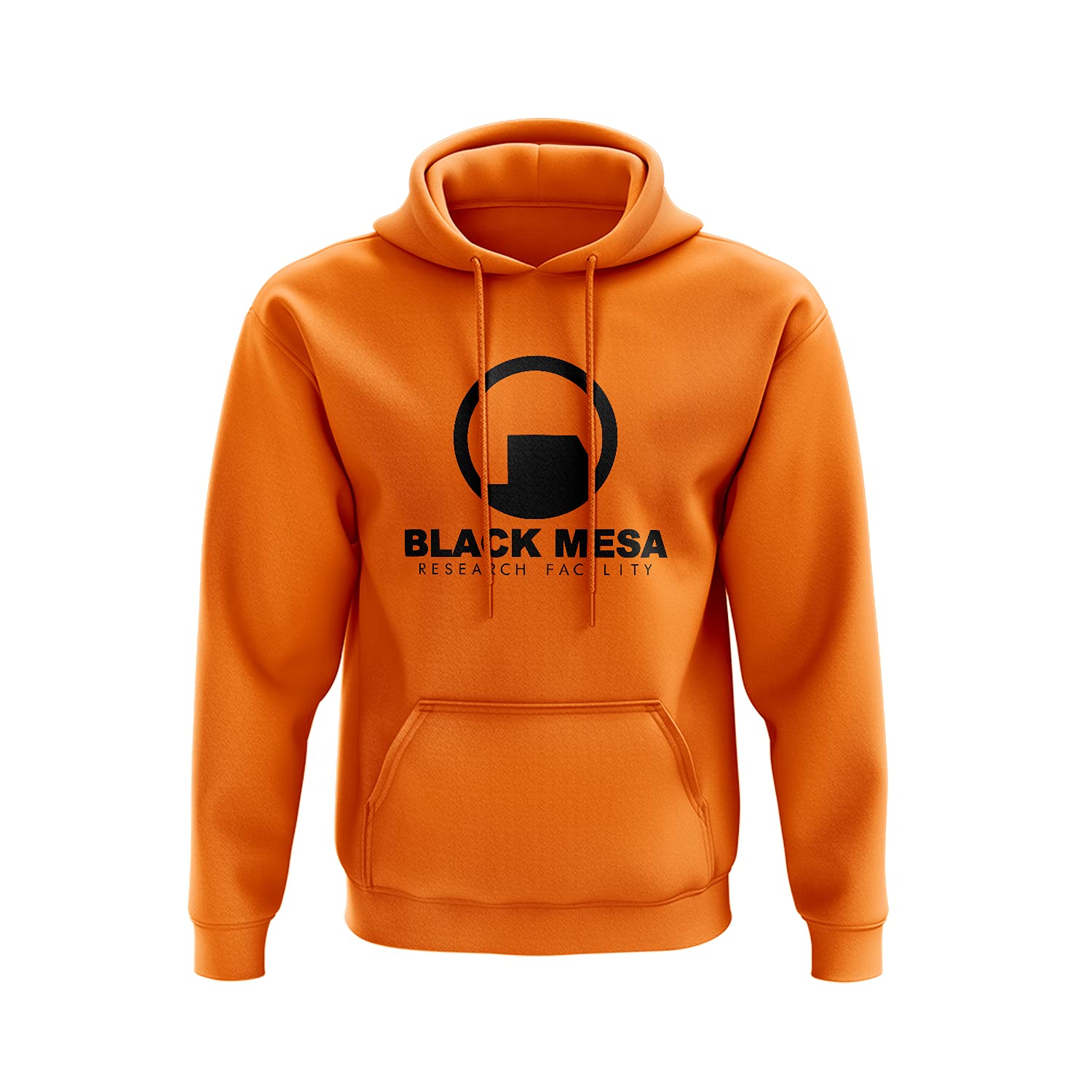SmartyPants Black Mesa Research Facility Hoodie - Half Life Game Inspired Print Gift Present 80% Ringspun Cotton Polyester (Orange Crush, 2XL)