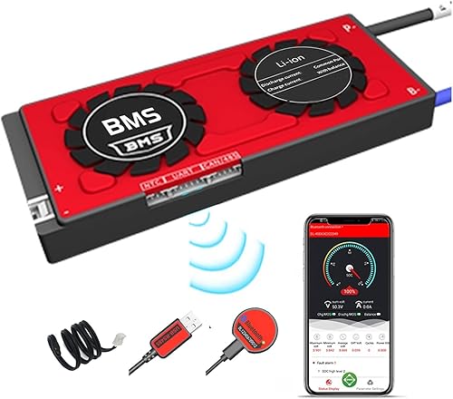 AOKEBR 4S Lifepo4 Smart BMS de 12 V para batería de 3.2 V 18650, placa de comunicación programable, con puerto común UART485CAN, con BT (botón de