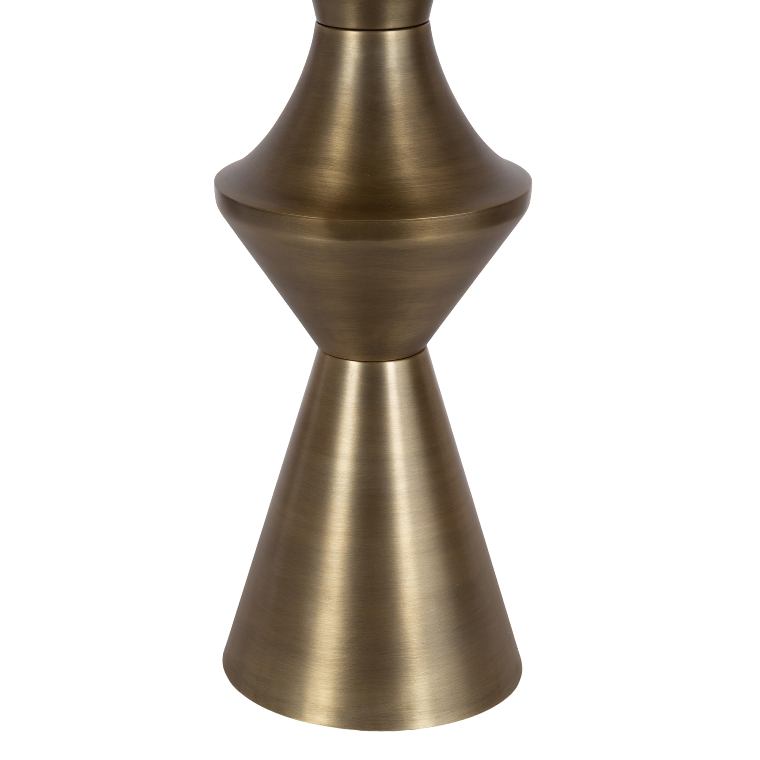 Kate and Laurel Zavalia Modern Metal Round Side Table, 13 x 13 x 22, Antique Brass, Sculptural Circle End Table for Use as Unique Bedroom Nightstand or Pedestal Martini Table