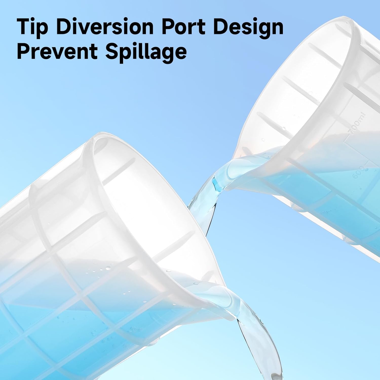 Gartful 700ml Extra Large Silicone Cups, 23OZ Reusable Resin Measuring Cups for Epoxy, Jewelry Casting Molds, Acrylic Paint Pouring, Waxing, DIY Craft Project, 4PCS