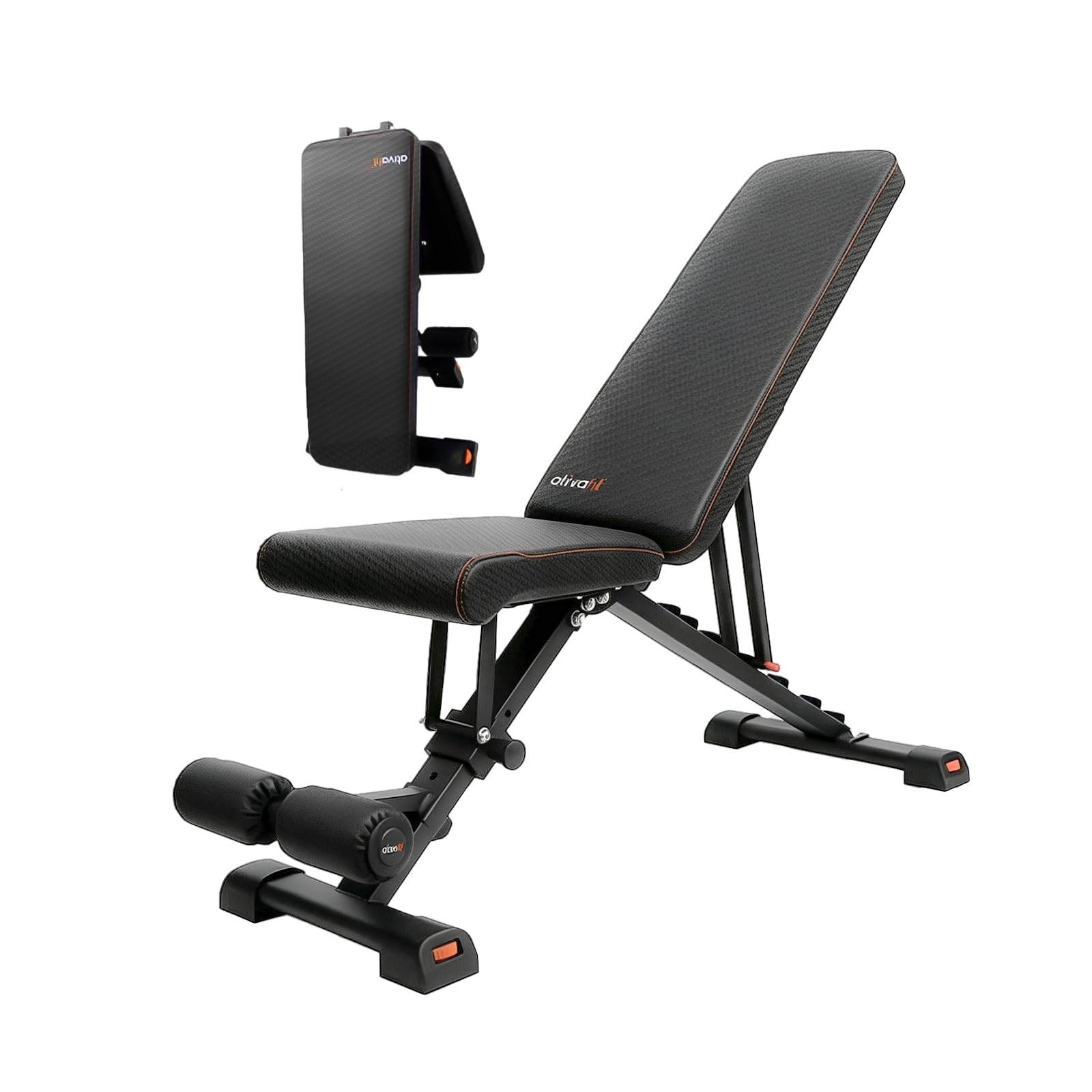 Adjustable Weight Bench, Foldable Workout Bench for Home Gym, Flat Incline Decline Bench Press Bench for Full Body Strength Training