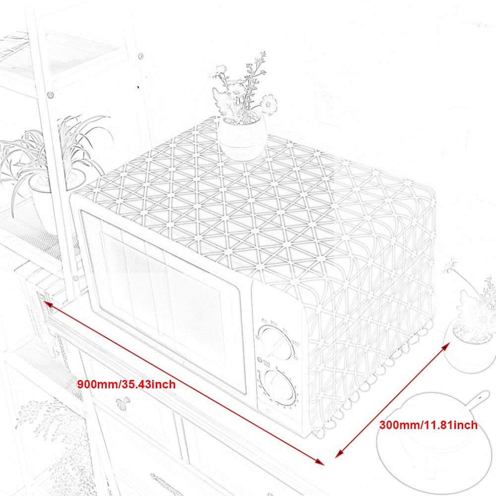 Housse de protection anti-poussière pour micro-ondes, accessoire de décoration maison