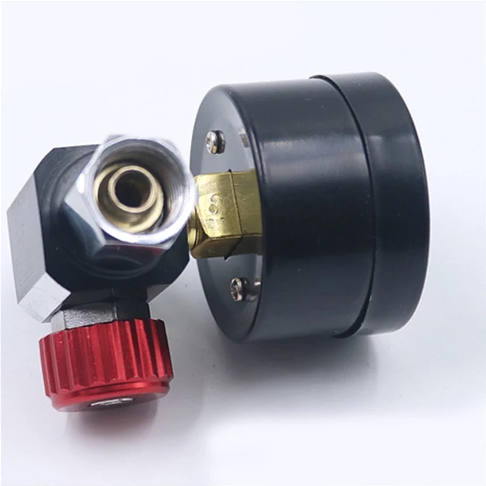 1/4” Gun-Air Pressure Regulator with Pressure Gauge Practical Pneumatic Tool Adapter for Air Gun-Spray Gunand Tool