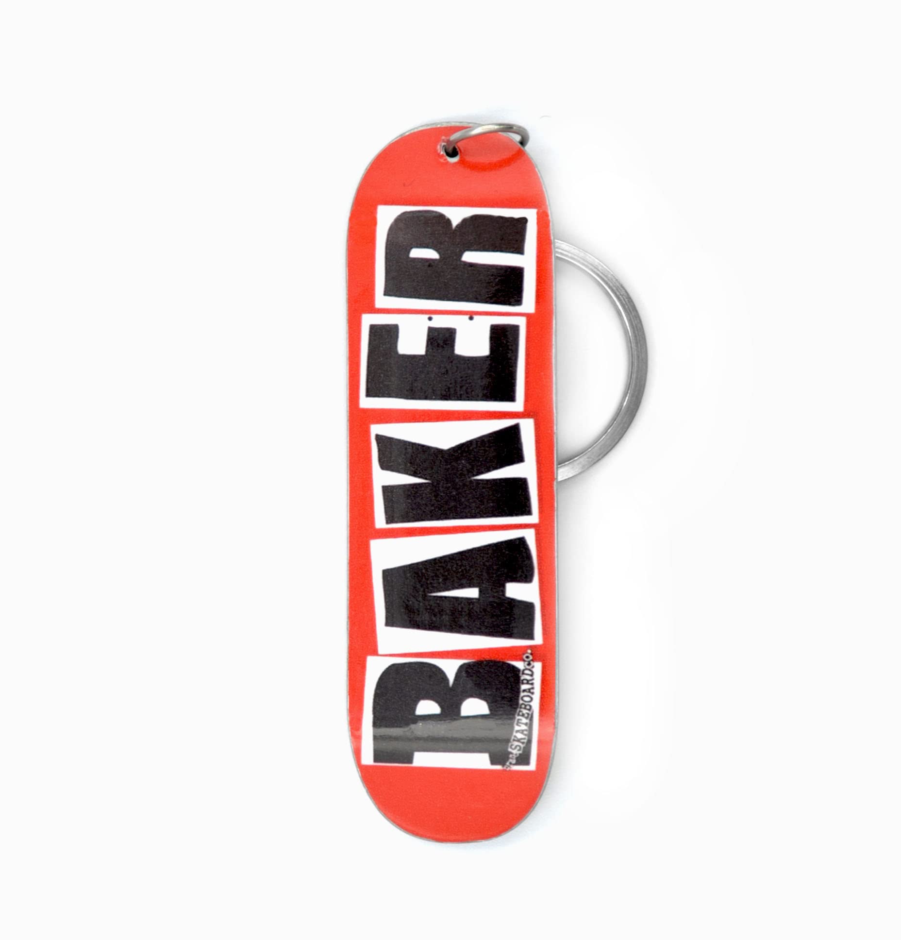 Skateboard Pendant Metal Skateboard Keyring (Baker Skateboards)