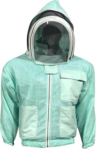 Miniatura 7 de Ropa y cuero Chaqueta ventilada de apicultura de 3 capas de protección completa Apicultores Chaqueta de abeja ultra ventilada con velo de esgrima