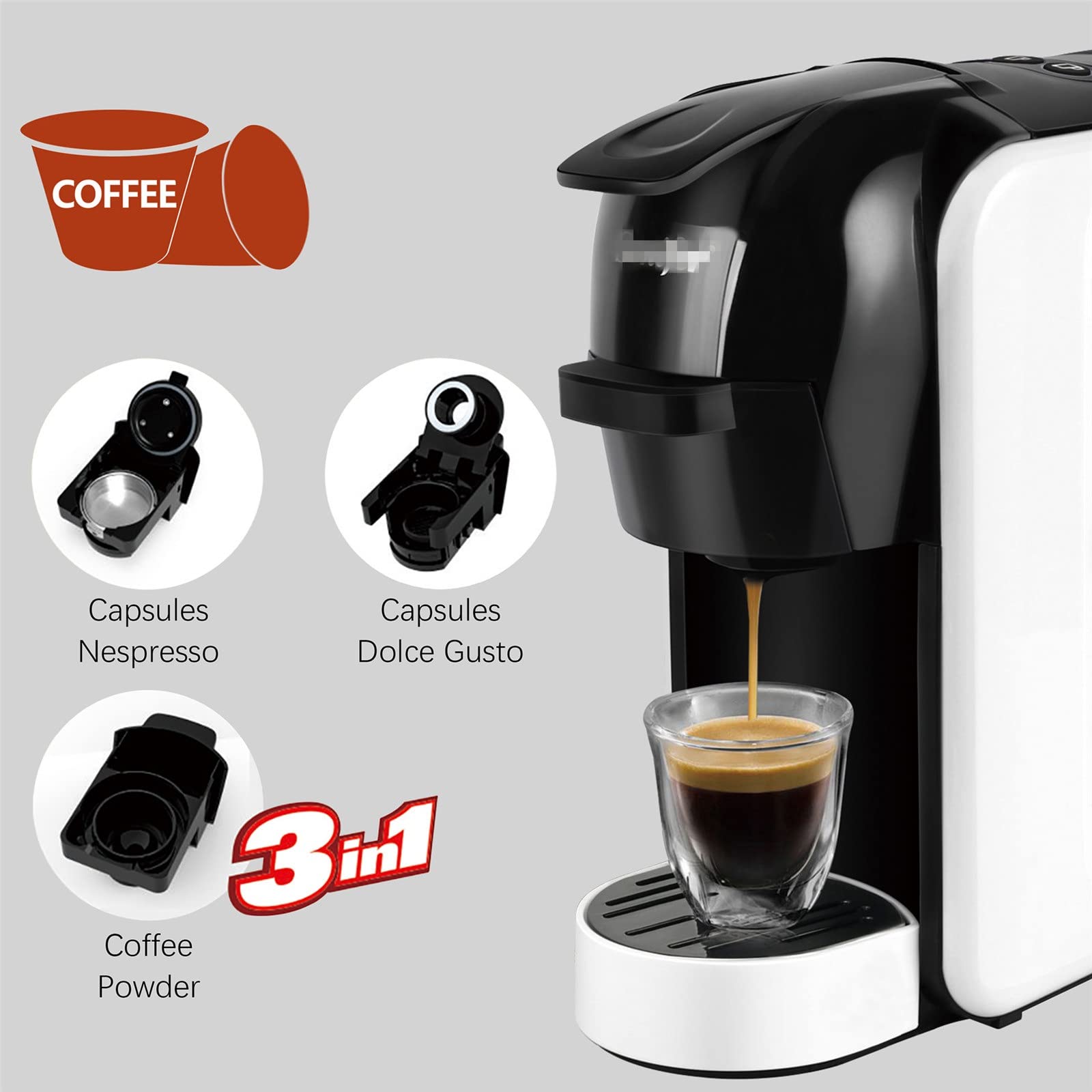 Amazon | コーヒーメーカー Expressoコーヒーマシンカプセル19バー