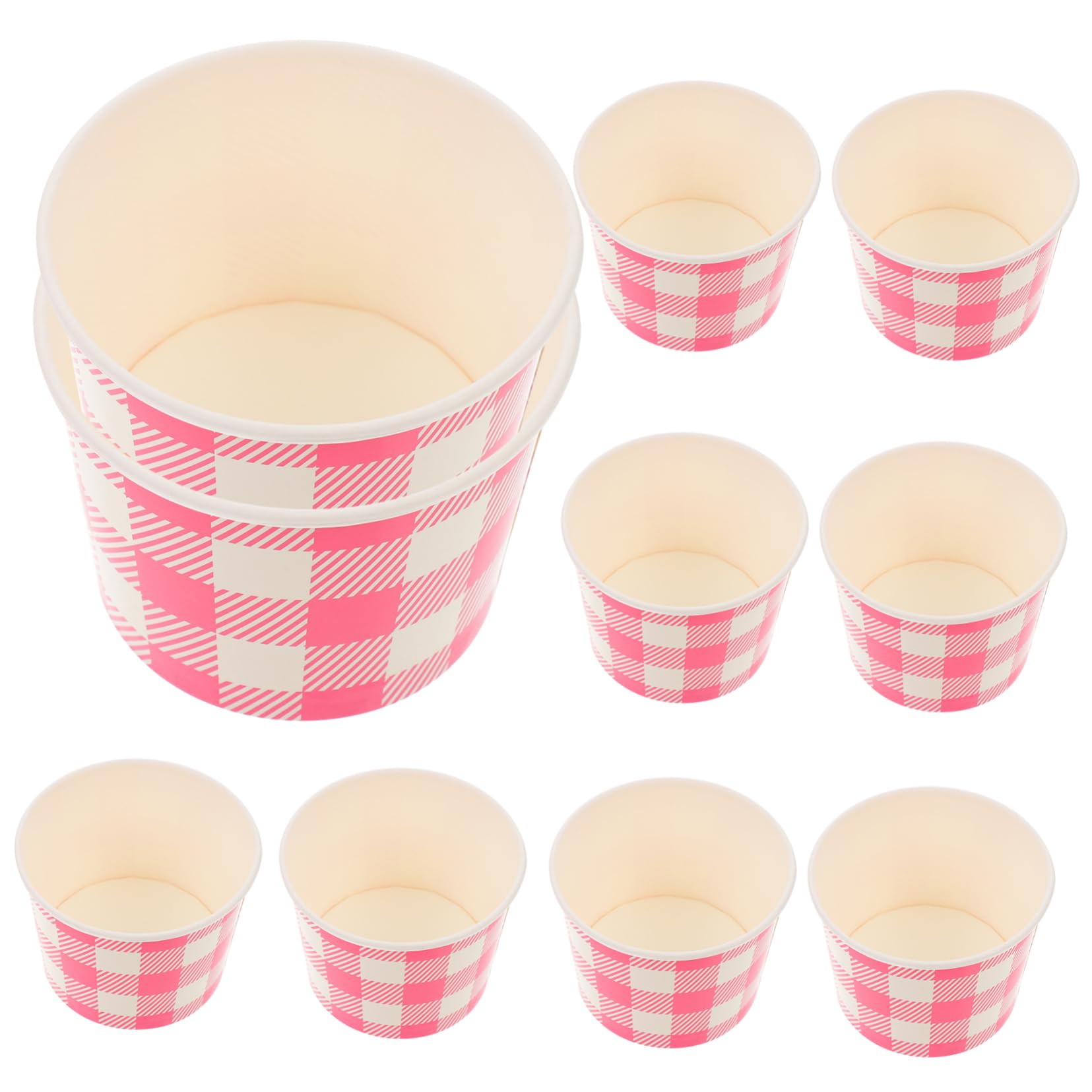 TOPBATHY 3 Set Coppa Gelato Contenitore Per Dolci Tazza Da Dessert Gelato Coppa Di Palline Di Gelato Tazze Di Budino Da Dessert Per Negozio Carta Rosa 10 Pezzi * 3