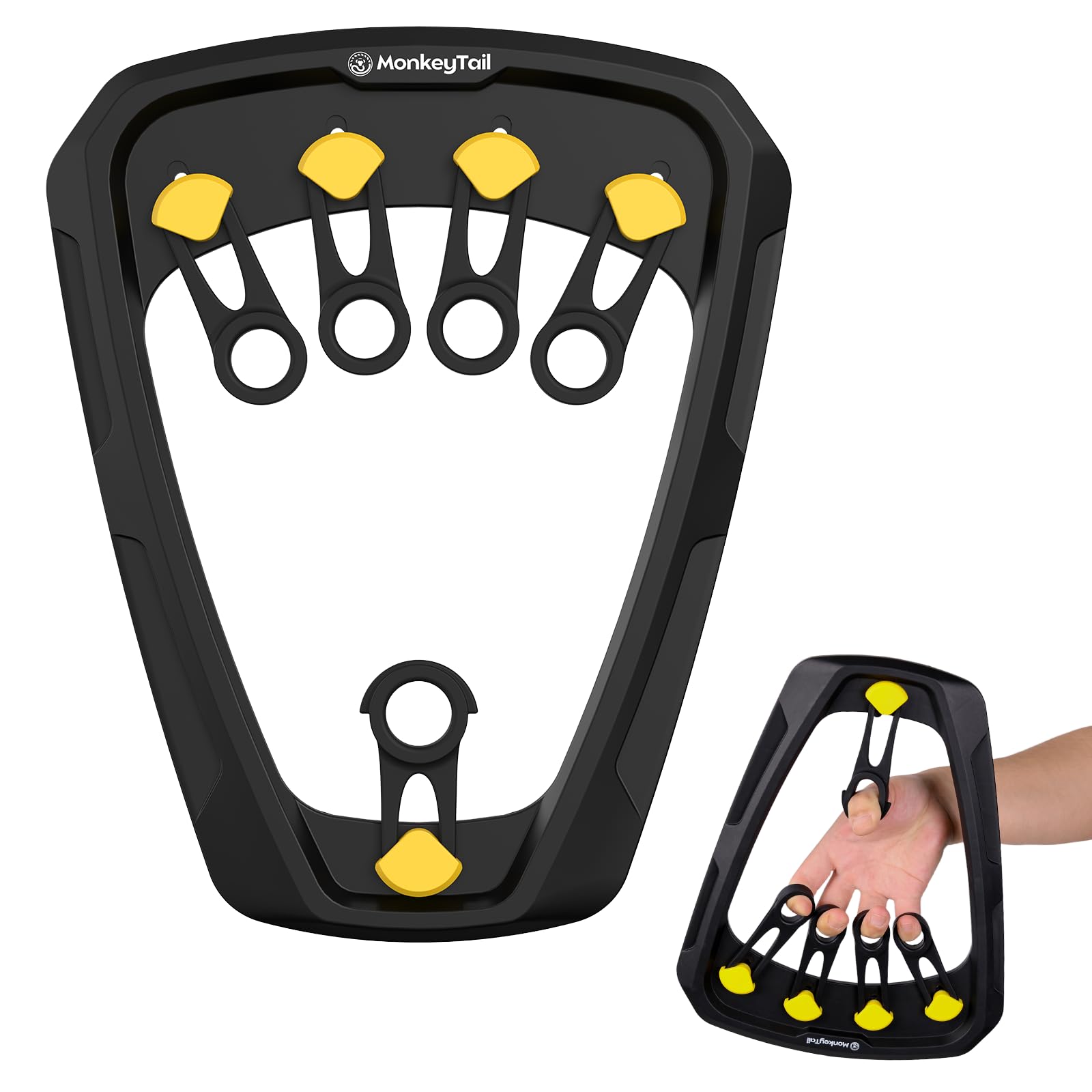 MonkeyTail Entrenador de Dedos, Entrenador Ajustable para antebrazos, Entrenador de Fuerza para Dedos, Entrenador de Fuerza de Agarre, Entrenador de músculos de la Mano - 1