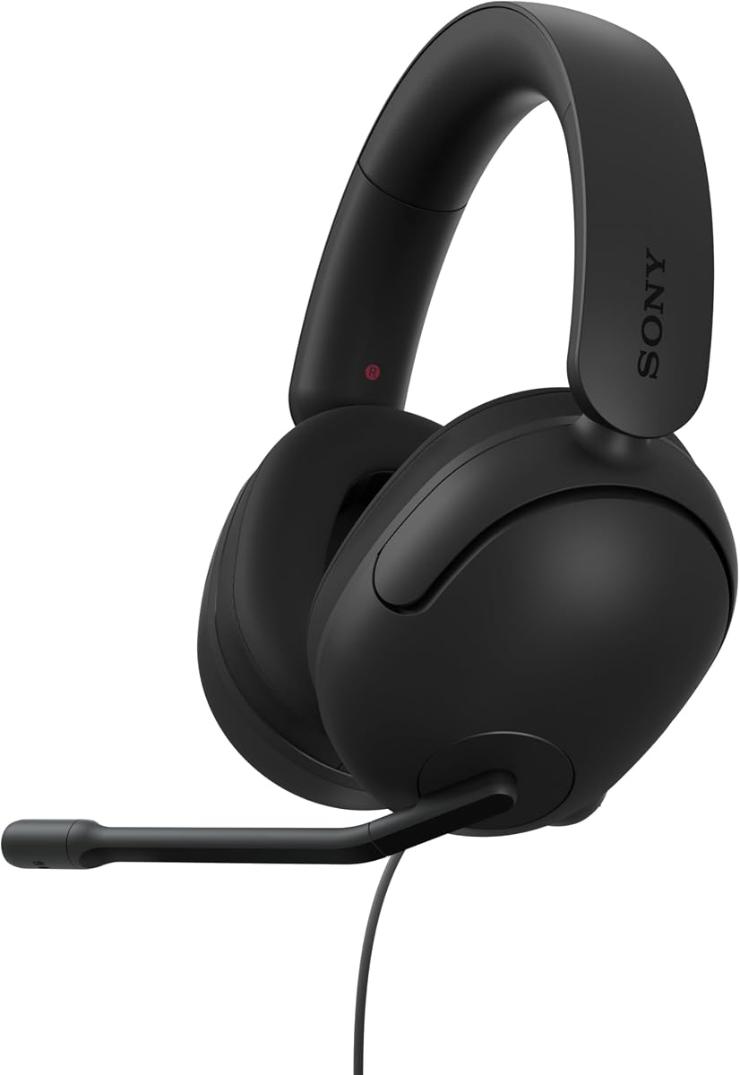 INZONE H3 Wired Over-Ear Gaming Headset with Mic PS5 Headphones, Black | Plug & Play, Personalized 360 Spatial Sound, Discord Certified, Longwear Comfort, Boom Microphone