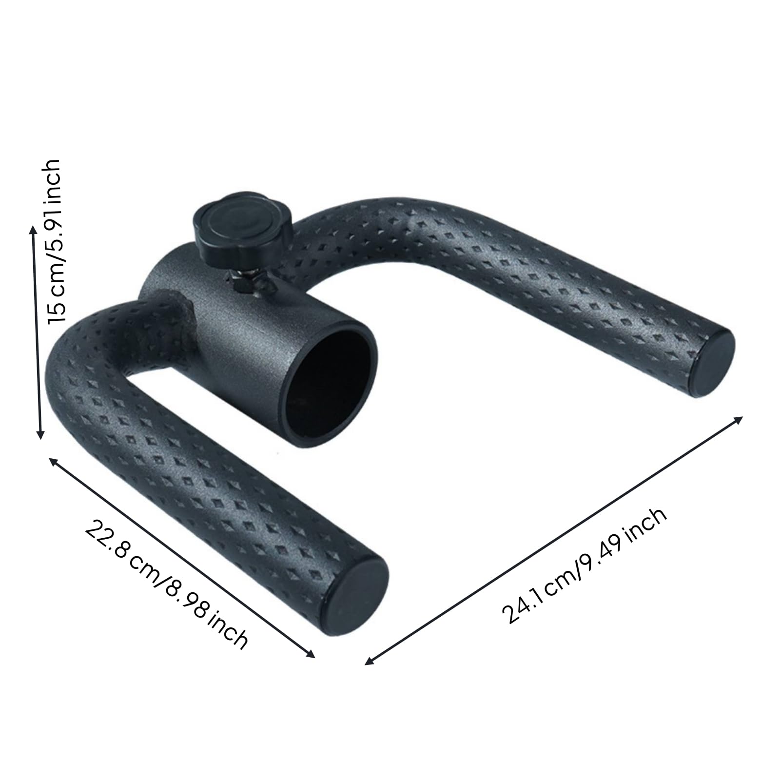 Mango de Entrenamiento con Barra para Pesas Barra Curvada Empuñaduras Antideslizantes Superficie Texturizada Acero Adaptador Interno 52 Mm