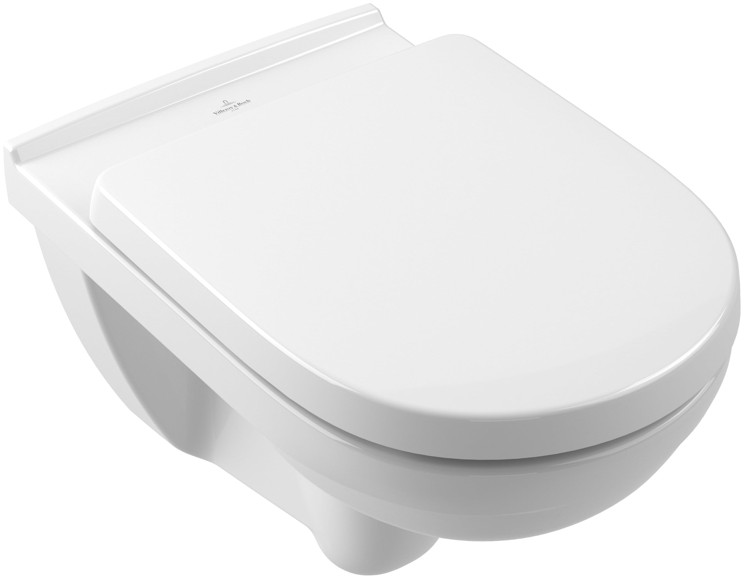 Conjunto de inodoro Villeroy & Boch O.novo – Blanco Alpin CeramicPlus | Set inodoro suspendido sin brida de salida directa y asiento con caída amortiguada, ahorro de agua