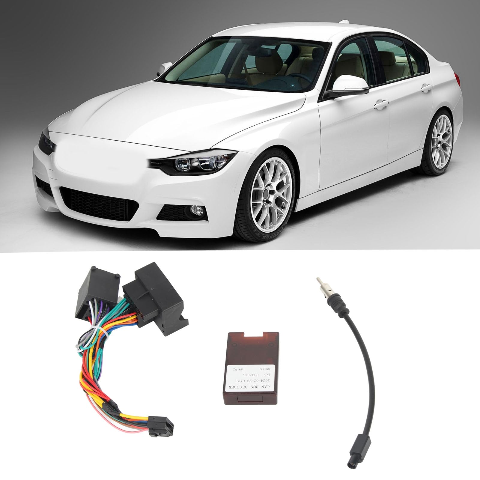 Adattatore Audio Auto, Canbus Plug and Play con ABS Gomma Cablaggio per Installazione Rapida per Appassionati Fai da Te e Autofficina
