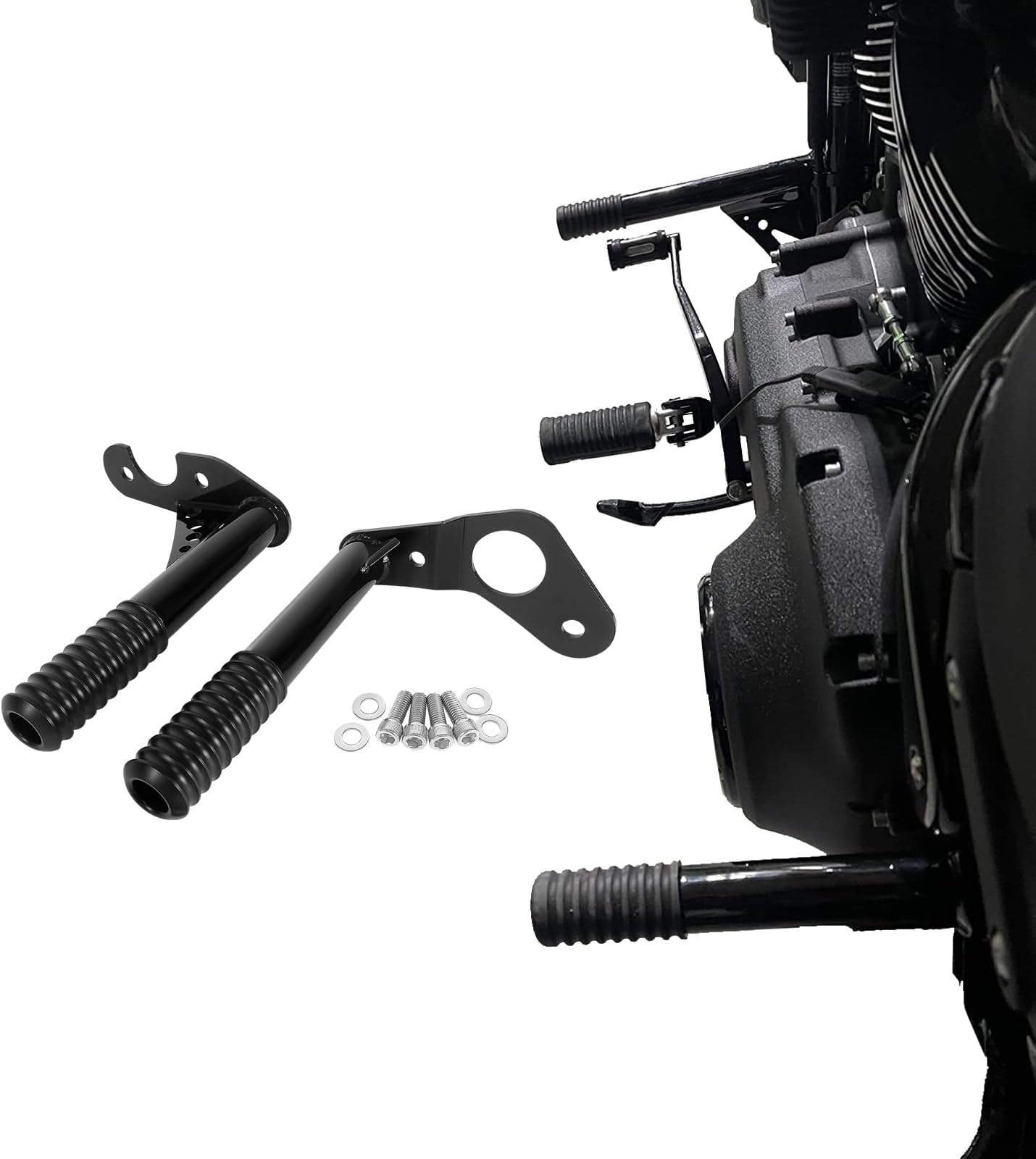 Passenger Footpegs Crash Bar Support Portection Fit for Harley Softail Street Bob FXBB, Low Rider FXLR, Heritage Classic 2018 2019 2020 2021 2022 2023 2024 2025