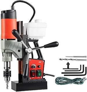1200W 40mm Magnetic Drill Press 13000N Electric Mag Bench Tapping Drilling Rig Machine for Engineering Steel Structure Leunlee
