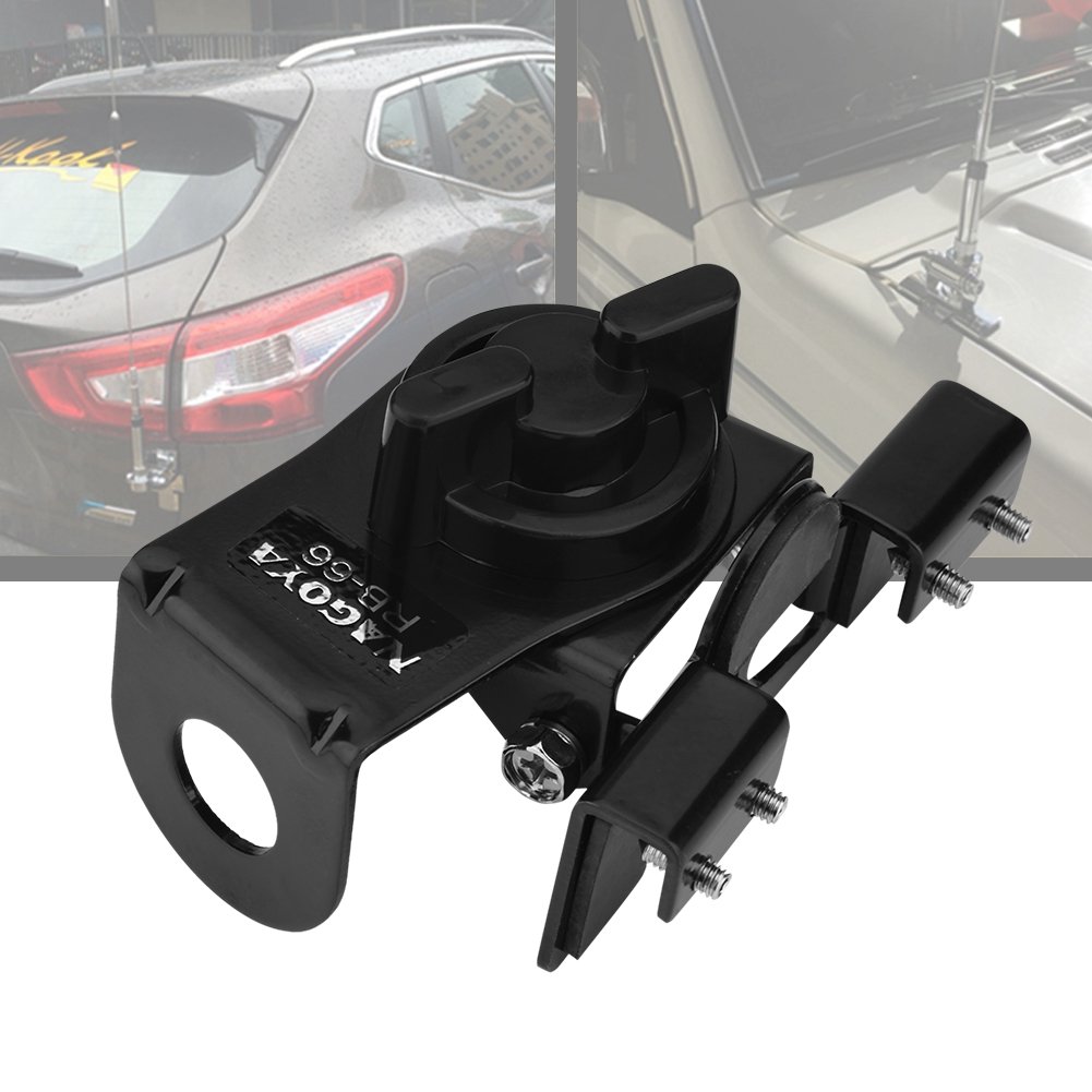 Bewinner Mini uchwyt anteny ze stali nierdzewnej Auto Vehicle Mobile Antena Clip Wspornik wspornika Podstawa wspornika, przenośny wspornik anteny Wbudowana taśma klejąca do ochrony lakieru samochodowego