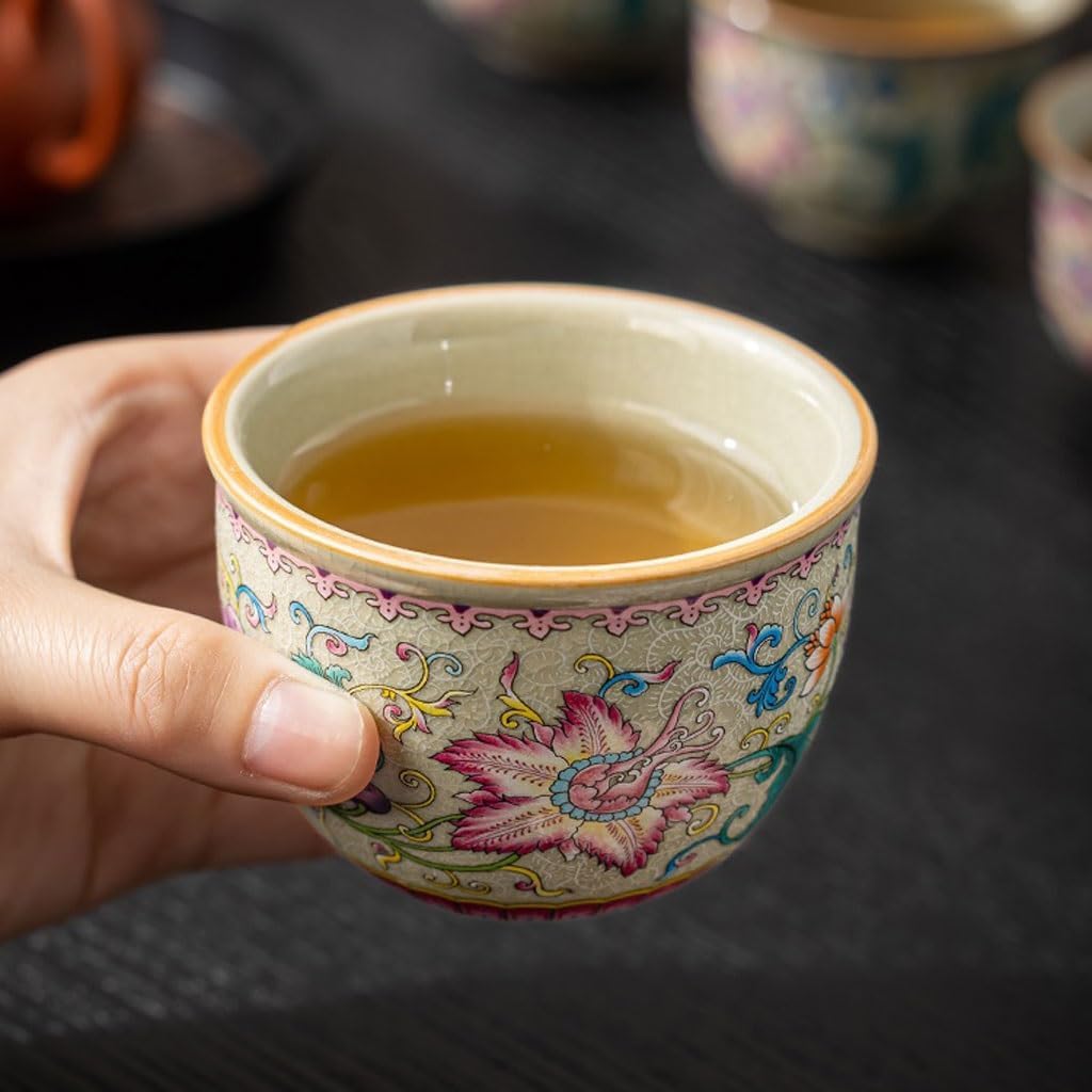 GSOUL Kungfu Tea cup Handmade Kung Fu Tea Set Exquisite Cups For Home Use Owner's Personal Small Tea Cups