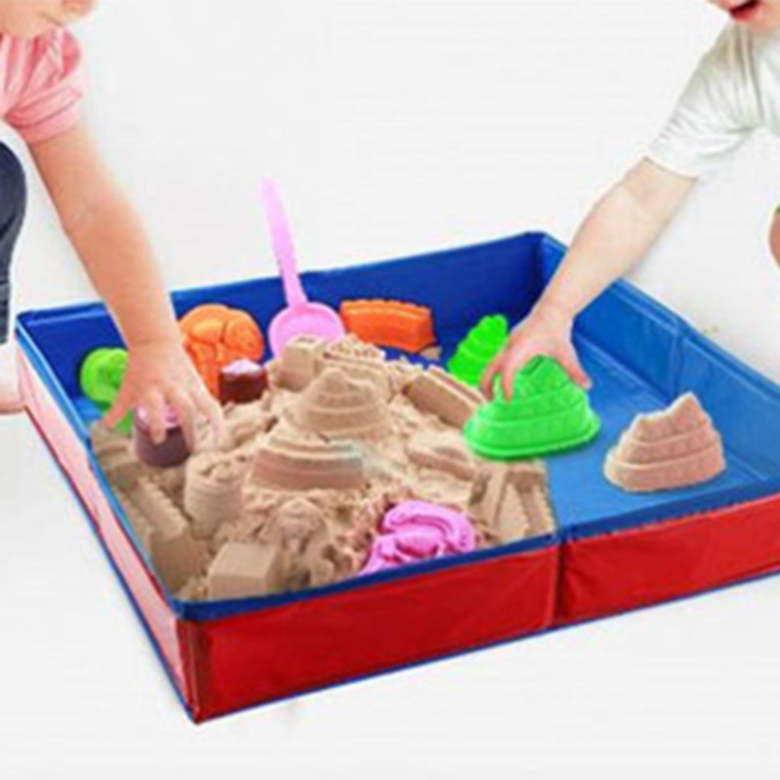 Piscine de jeu gonflable portable, bac à sable sensoriel destiné aux enfants, piscine de jeu modulable conçue pour sable/boîte/jeu, PVC résistant, facile à gonfler et à transporter