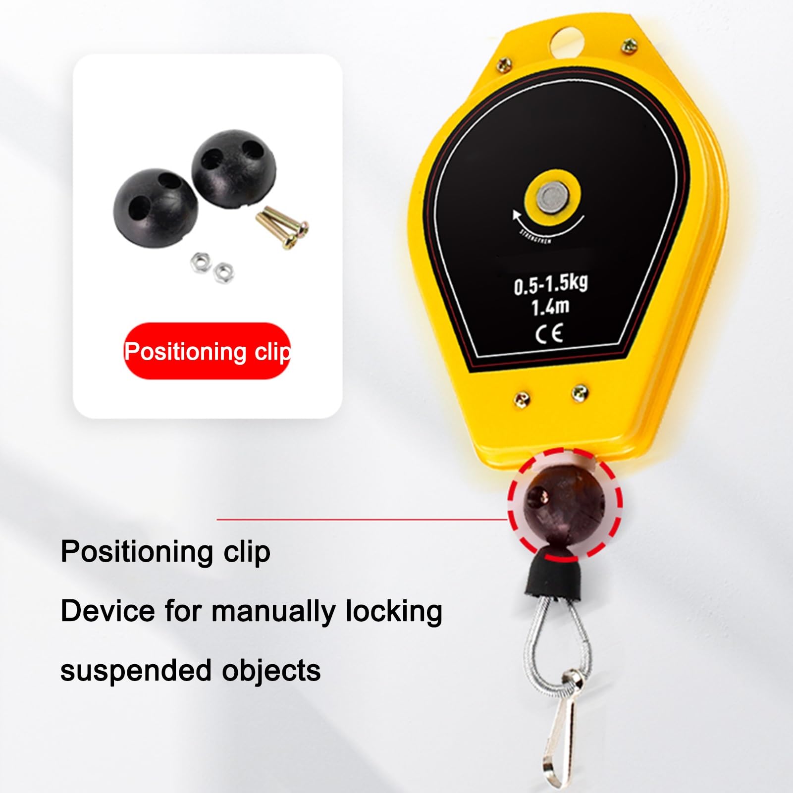 Équilibreur à Ressort Pour Outils - Portée 0.5 à 5 Kg, Câble 1.4 Ou 3 M, Pour Chaîne De Montage Câble Acier 3 M