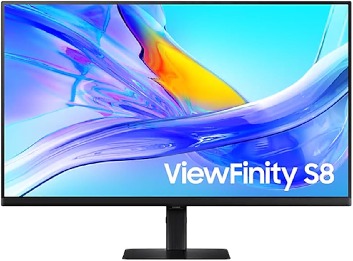 Samsung 32-Inch ViewFinity S8 (S80UD) 4K UHD VA Monitor | VESA Mount (100 mm), USB-C, Displayport, HDMI & DKZ Port Expander, HDR10, 32', Built-in KVM Switch, Anti Glare, Flicker Free