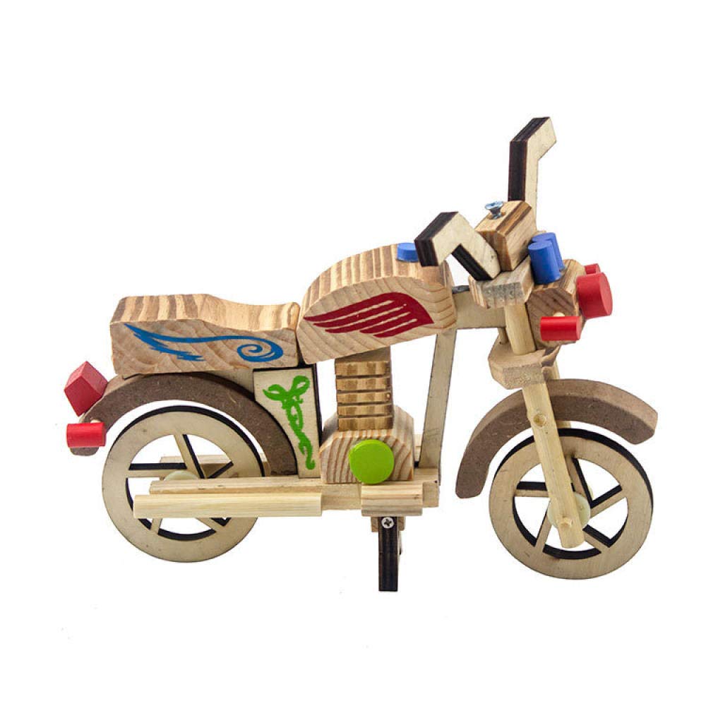 Statue de moto en bois cadeau mignon pour couple et famille
