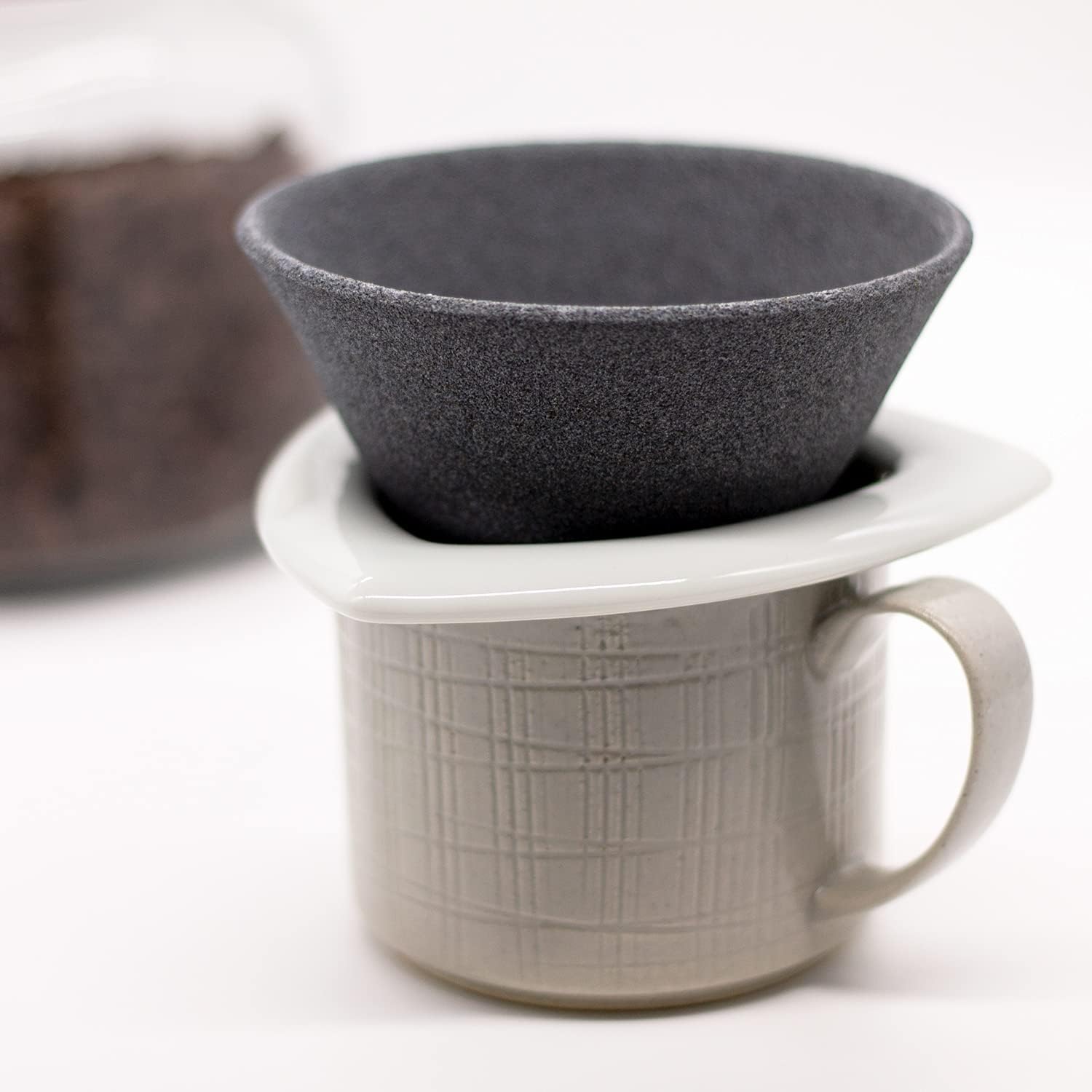 COFIL Standard Ceramic Coffee Filter Dripper with Dedicated Base, White 13904002