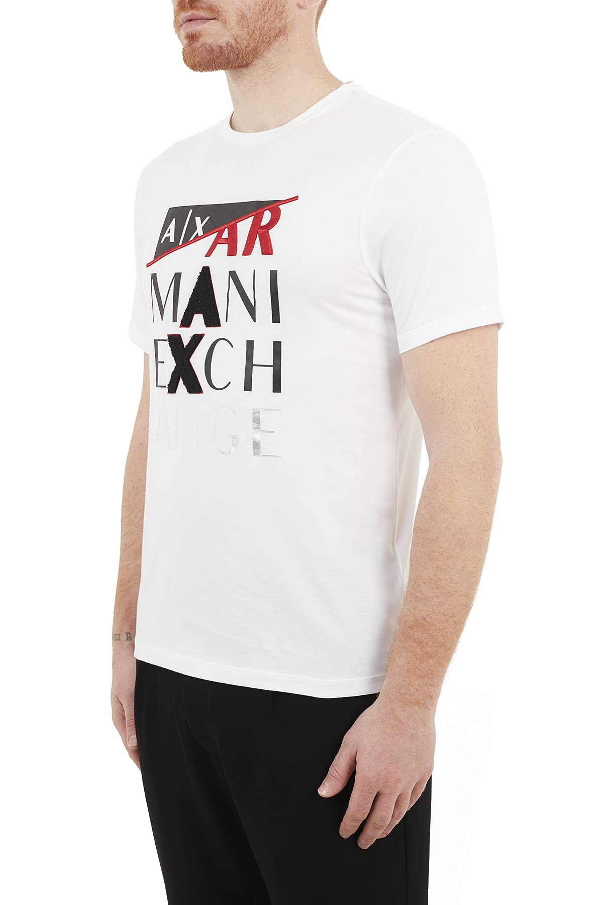 Armani Exchange Koszulka Mężczyźni Cotton jersey WHITE T-Shirt