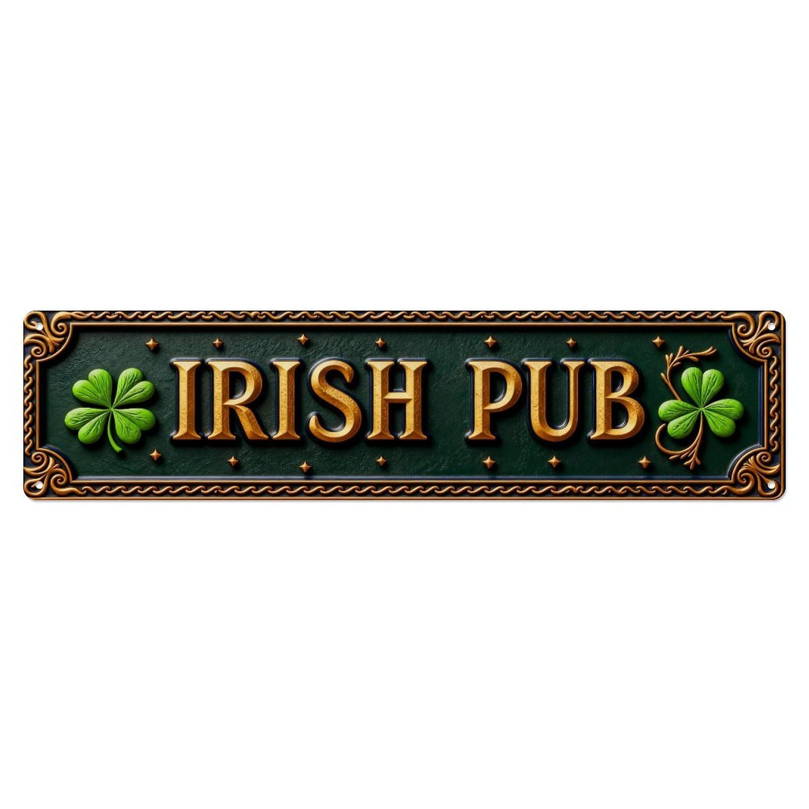 Irish Pub Sign Pattern Metal Tin Sign Plaque