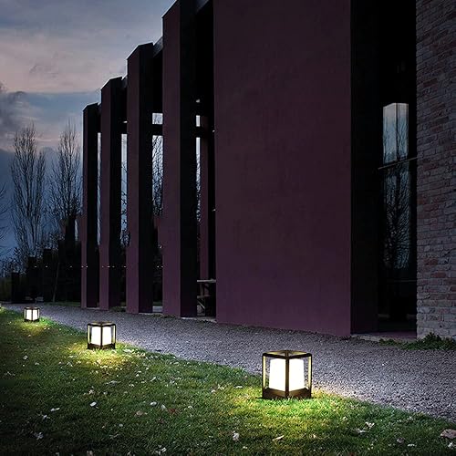 Miniatura 6 de CSSYKV Lámpara de poste para exteriores, moderna lámpara cuadrada para patio al aire libre, luces de columna de paisaje, luces de pilar de patio,