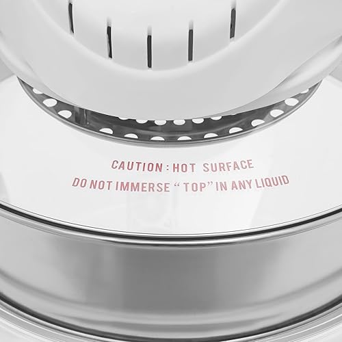 Miniatura 8 de Freidora de aire turbo de 17L, receta de cocina eléctrica de 1400 W, freidora aireada visible de 360 con anillo de expansión Horno de convección 6