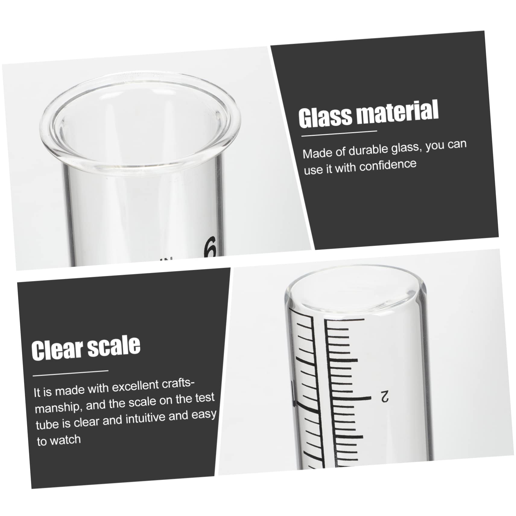 Abaodam 4pcs Test Tube Rain Gauge Cylinder Clear Container Rain Gauge Outdoor Measure Tubes Outdoors Unbreakable Large Measuring Outdoor Rain Gauge Rainfall Gauge Tool Rain Meter Glass
