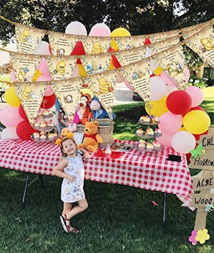 Vintage Winnie Quotes Banner 24 Pcs Wildflowers Bunting Flags Pooh Hanging Decorations Perfect For Baby Shower Decorations Winnie Or Bee Birthday Party Favors Supplies #TOP2