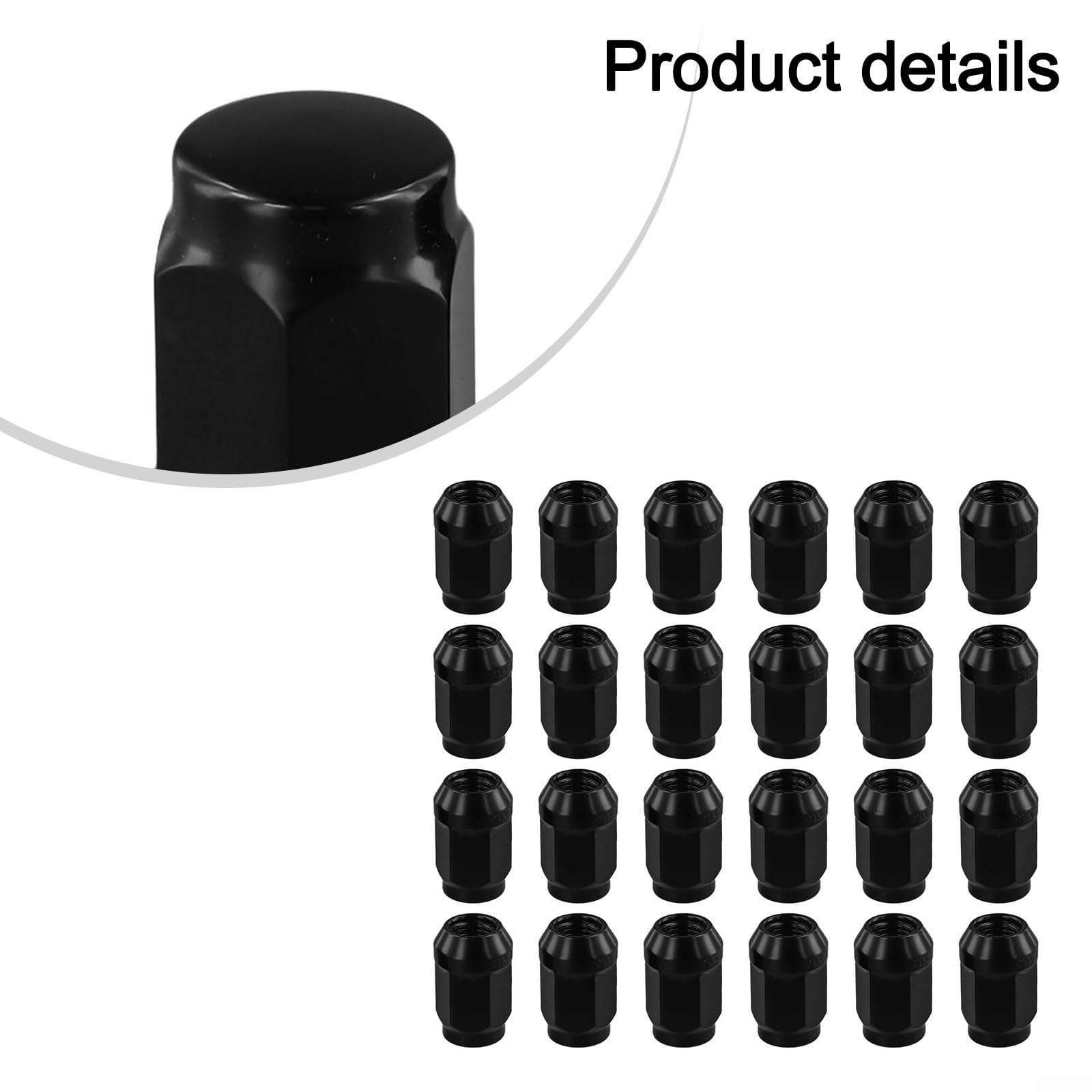 Lot de 24 écrous de roue 12 x 1,5 pour Land Cruiser et Ford avec siège conique et taille de douille de 19 mm