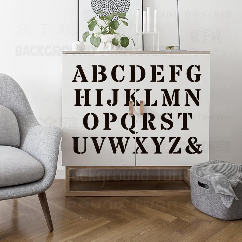 117cm Letter Name Alphabet Sign Stencils For Walls Templates On The Wall To Paint Painting Crafts Decor Decorative Large Brick Size Refrigerators Decoration Patterns Portable