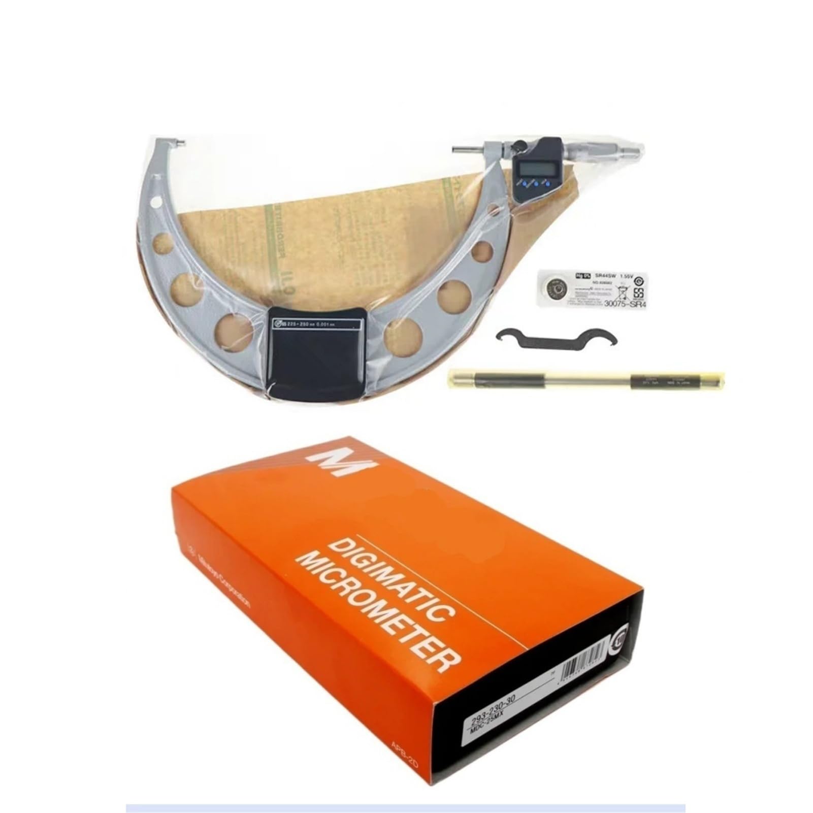 Micrometer 150-175/200-225/225-250/250-275mm Accuracy 2 μm Resolution 0.001mm(293-250-30)