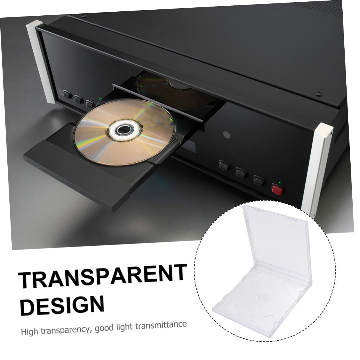 Toyvian Custodia CD Trasparente Rigida in Plastica, 10 Pezzi, Doppia | Formato Portatile, Capienza per 2 Dischi, per Mixtape e Wedding Videos