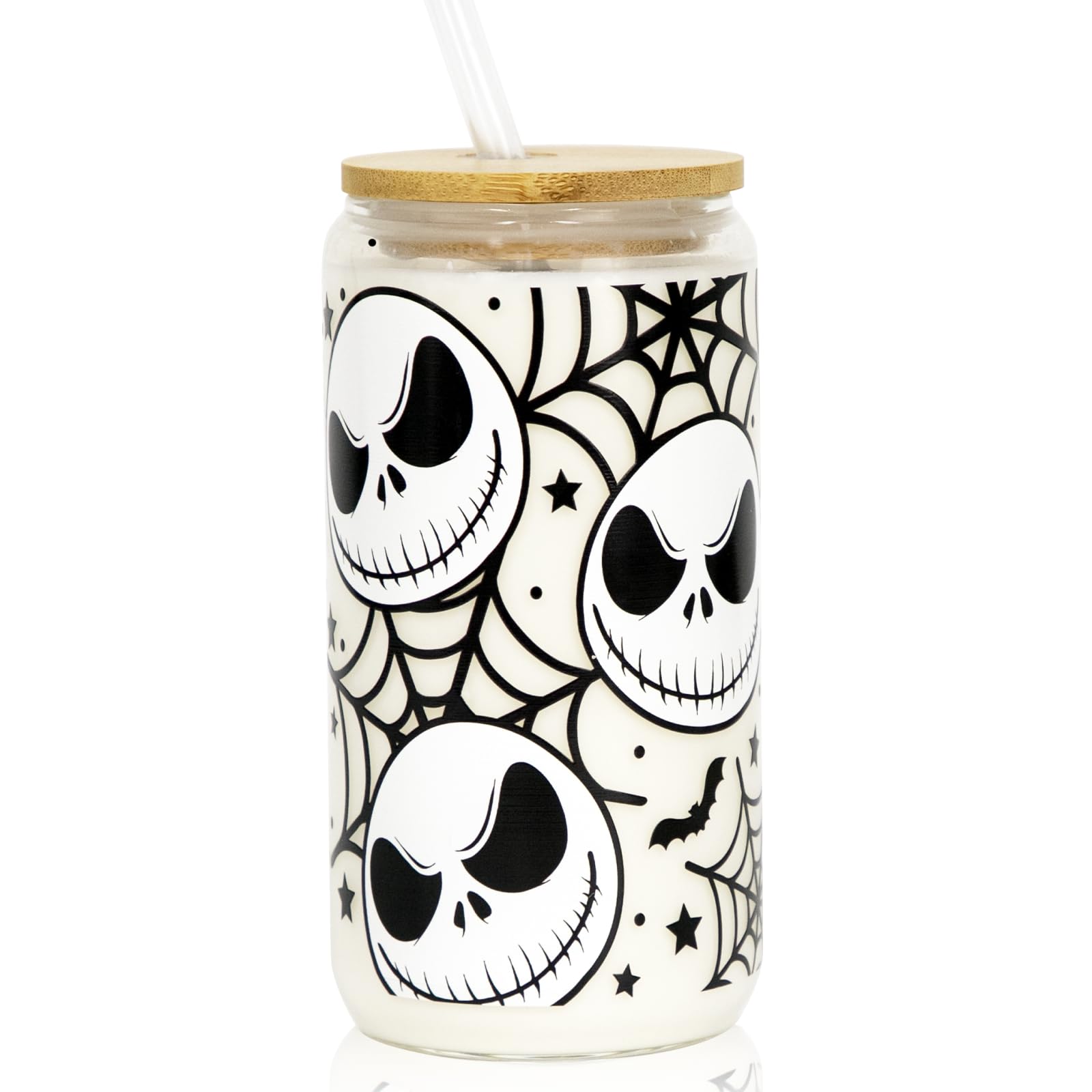 Halloween Cup, 18oz Nightmare Spooky Halloween Tumbler with Lid and Straw