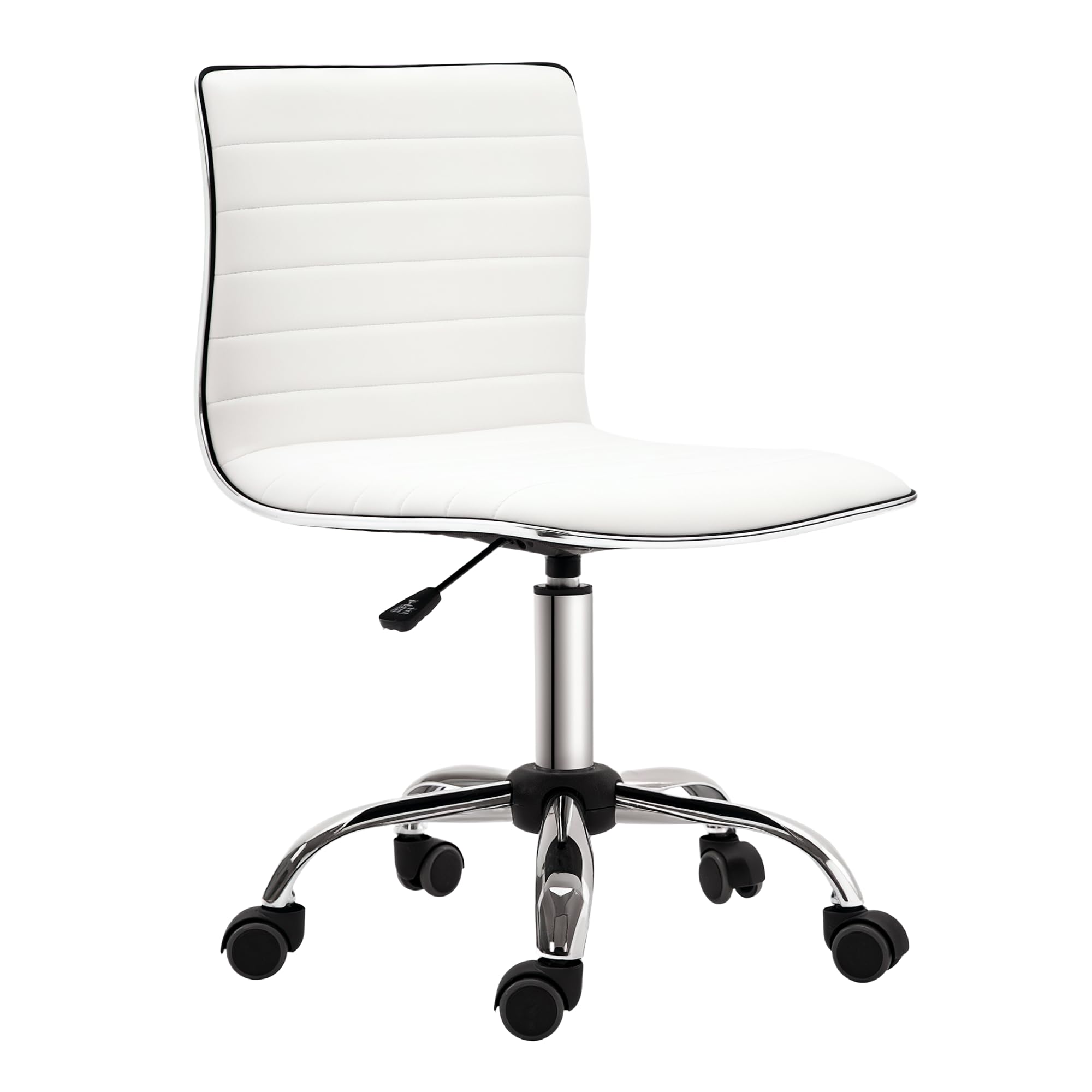 HOMCOM Office Chair - White - Leather