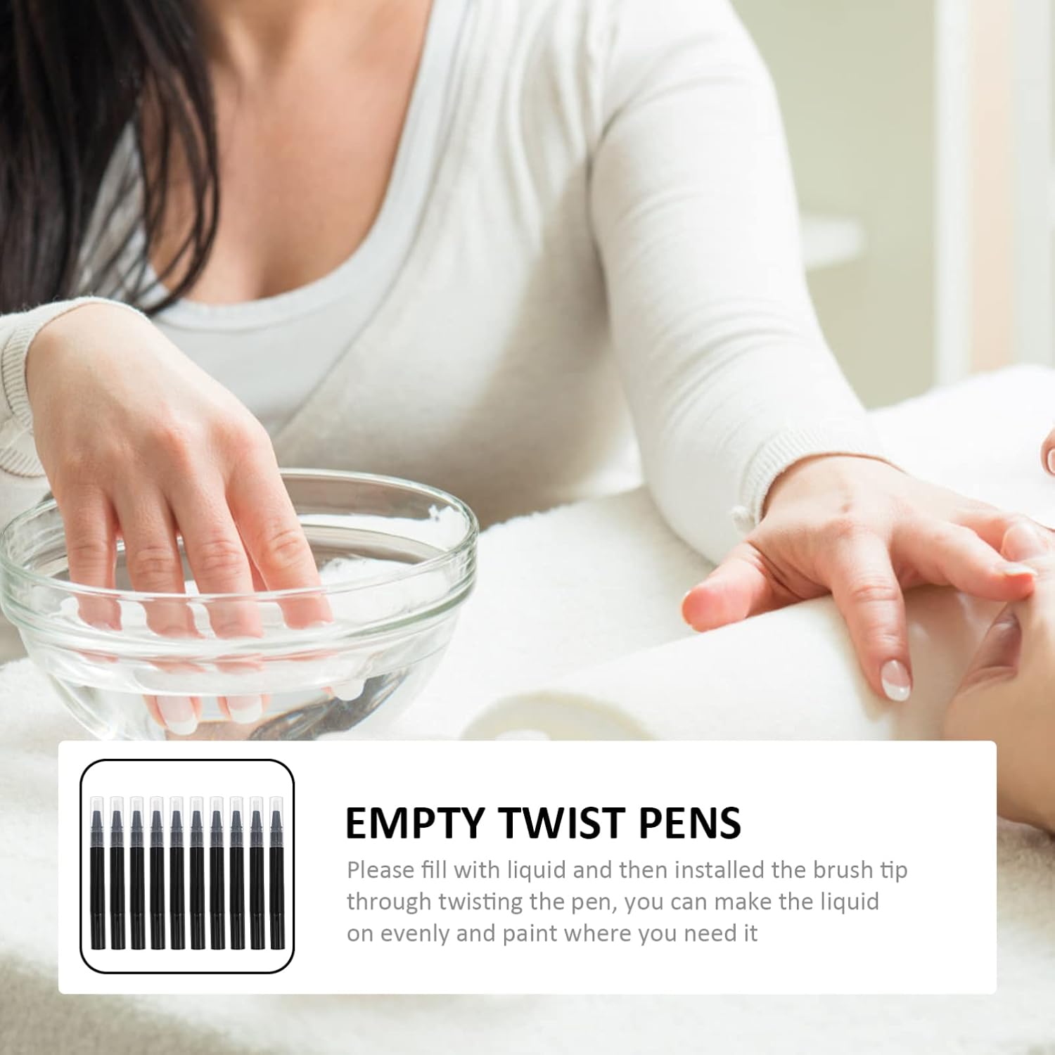 Vaguelly 10pcs Cosmetics Pen Nail Polish Empty Makeup Pen Cuticle Oil for Nails Art Oil Tube