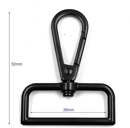 Miniatura 2 de 10 piezas de 1.5" (38 mm) de diámetro interior anillo D hebilla equipaje hebilla langosta garra giratoria