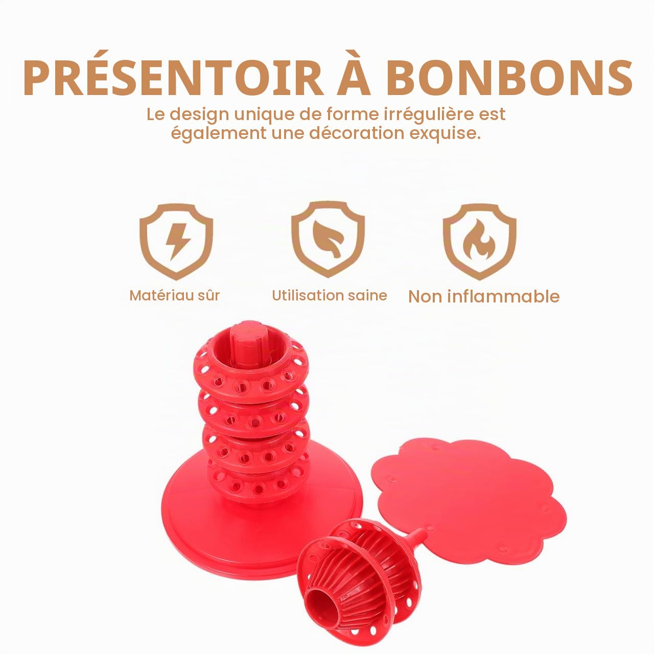 Cabilock Présentoir À Sucettes Réglable 35 Cm Porte-Lollipops En Plastique 12 Emplacements Pour Bonbons Parfait Pour Fête Et Magasinage