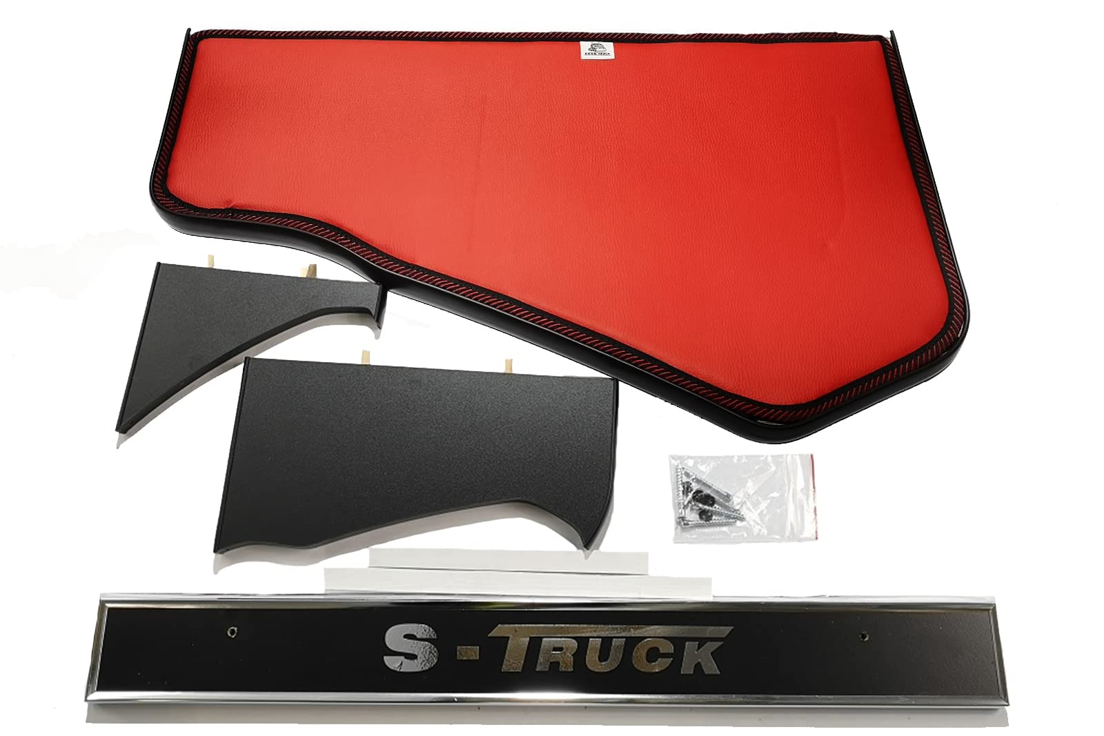 Kram-Truck Dashboardplank Gladde deksel Truck Cockpit TV-rek Compatibel met SCANIA S/R vanaf 2017 Nieuwe generatie 10 mm schuim kunstleer Slijtvast Zwart