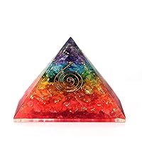 Vista 1 de Orgone Pyramid of Success, 7 Chakra Orgonite Pyramid is Healing Crystals for Meditation & Anti-Stress and Orgonite Pyramid help in Healing Meditation