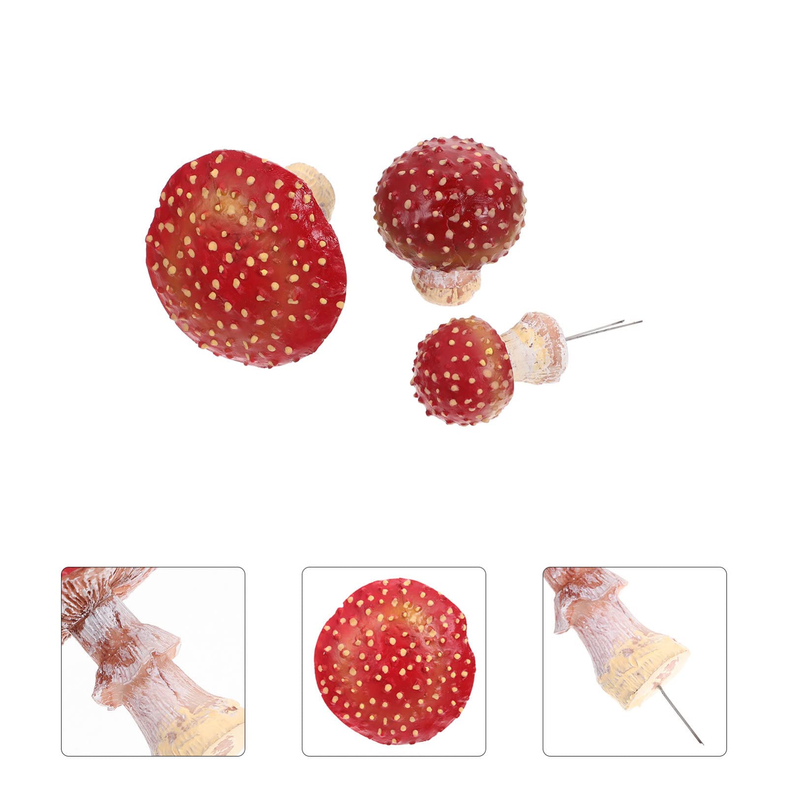 Abaodam 4 Sätze Teiliges Set Leuchtende Pilz Dekoration Für Garten Micro Landschaftsornament Harz Für Kreative Deko Und Sammler Von Miniaturen 3 Stück * 4