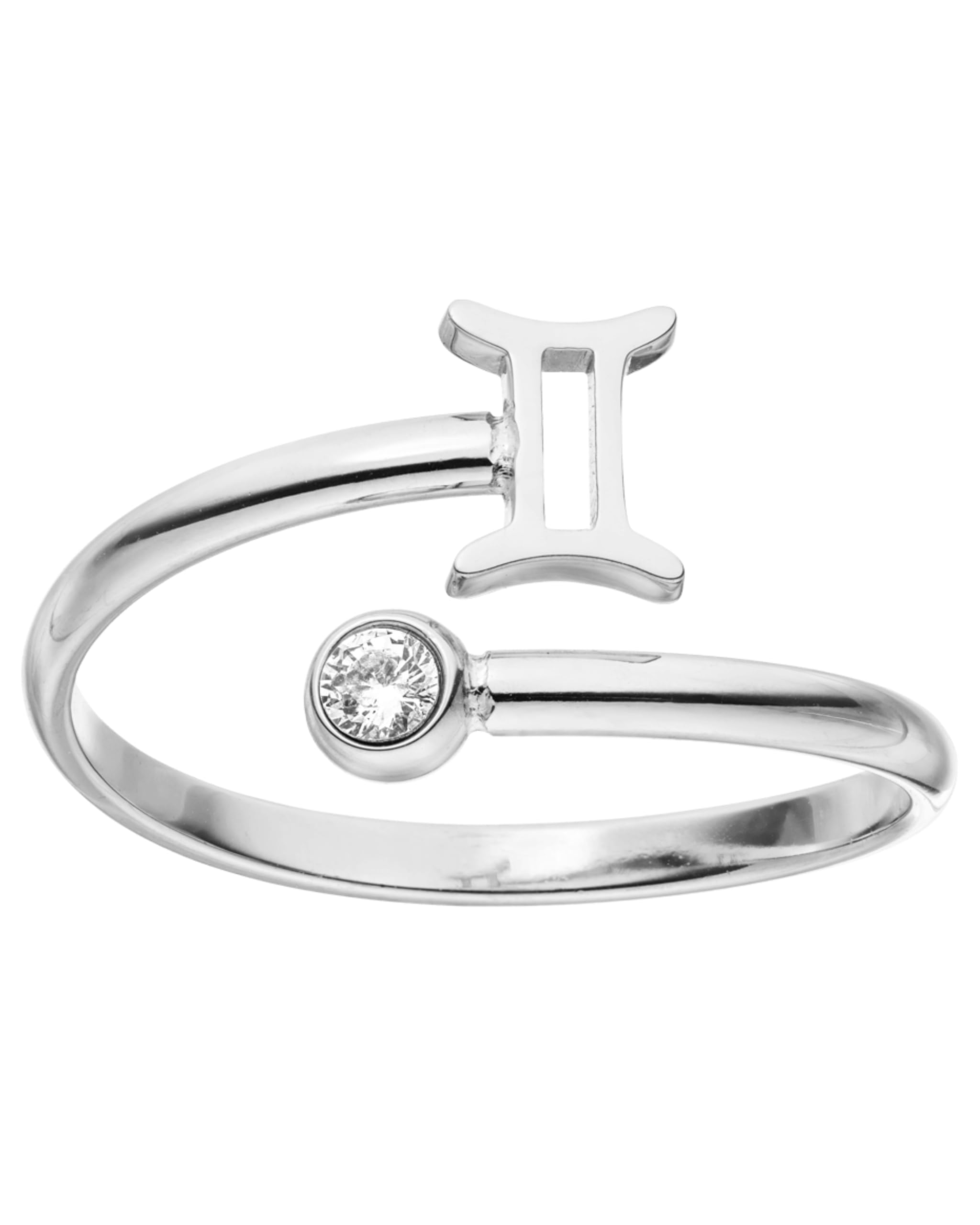 Purelei Sternzeichen Ring Zwilling (Silber) – Wasserfester Damenring aus langlebigem Edelstahl – Verstellbare Ringe von Größe 50 bis 60 – Modeschmuck für deinen individuellen Look
